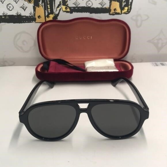 New Authentic Gucci Black Sunglasses GG0767s 005 - Picture 3 of 9